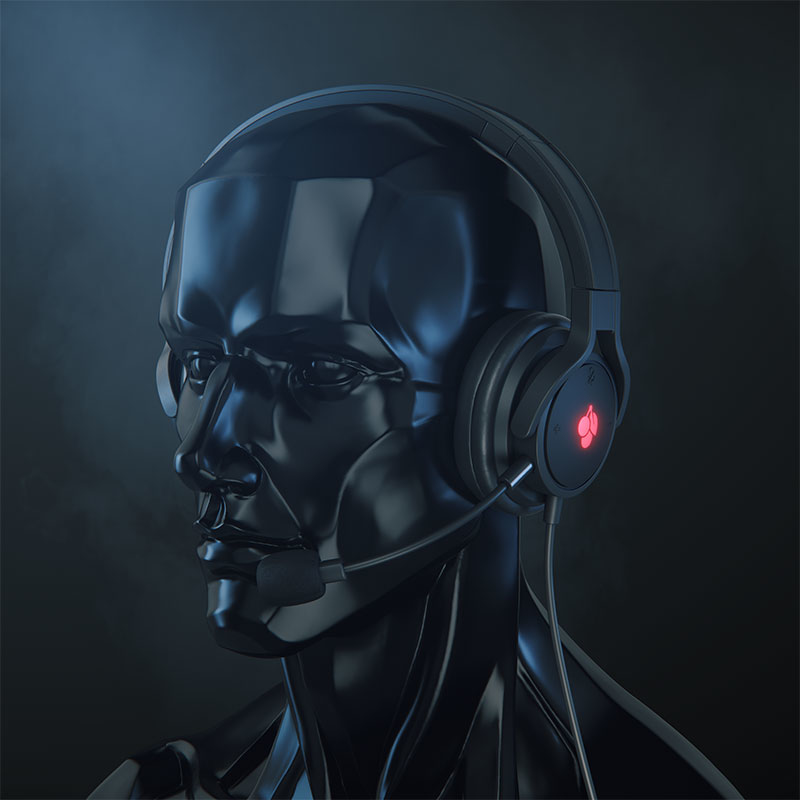 Alternative view of Cherry HC 2.2 naglavne slušalice s mikrofonom, USB, crne