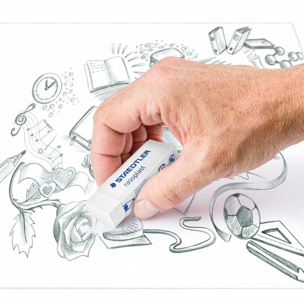 Gumica Rasoplast Staedtler 526 B20 bijela-KOMAD - Slika 3