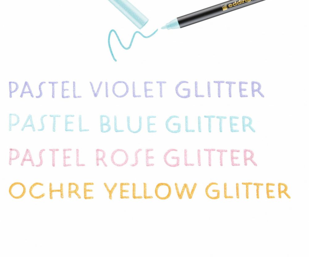 Alternative view of Flomaster školski  4boje glitter pastel Edding 1200/4 S