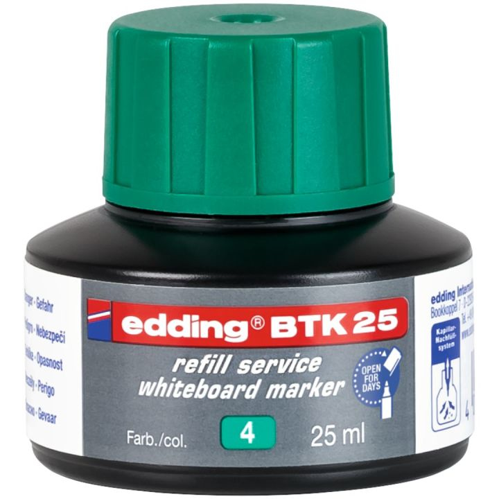 Tinta za marker (za bijelu ploču) 25 ml Edding BTK25 zelena