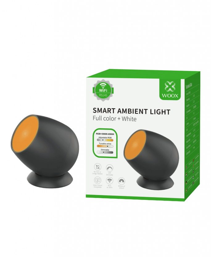 WOOX WiFi Smart LED ambijentalna stolna svijetiljka RGB+CCT, 2.2W, 210lm, 3000K-6000K, Amazon Alexa i Google Assistant (R5145)