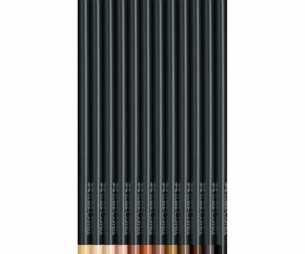 Boje drvene  12boja trokutaste Black Edition Skin tones Faber Castell 116414 blister!!