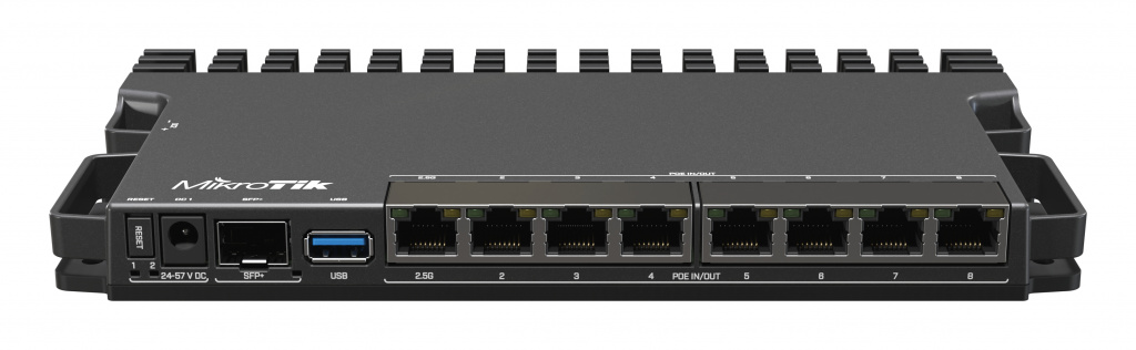 Mikrotik RouterBOARD RB5009UG+S+IN, ARMv8 CPU, 1GB DDR4 RAM, 1GB NAND, 1×2.5Gbit LAN, 7×1Gbit LAN, 1xSFP+ port, RouterOS L5, metalno desktop kućište, PSU - Slika 3