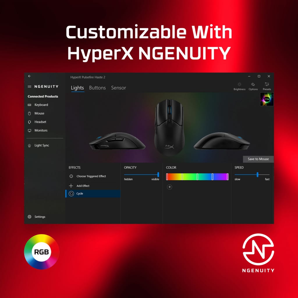 HP HyperX Pulsefire Haste 2 Wired Black - Slika 8