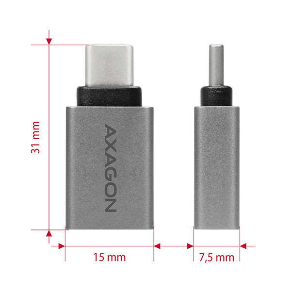 AXAGON RUCM-AFA adapter USB 3.0 Type-C M > na USB 3.0 Type-A F - Slika 10