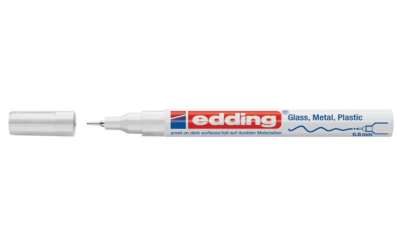 Marker permanentni sjajni lakirajući 0,8 mm Edding 780 bijeli