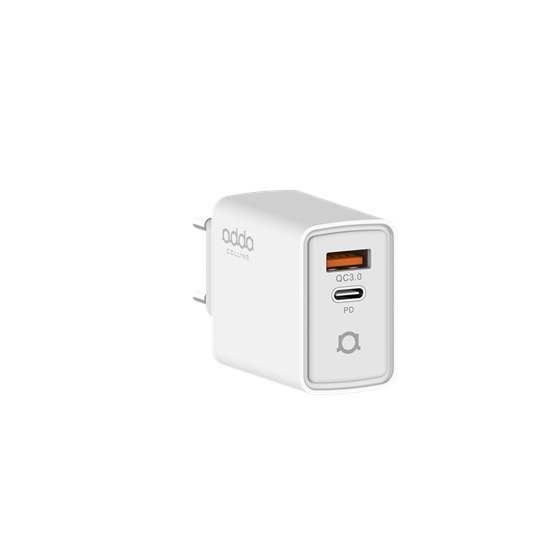 Zidni punjač Adda Collins CH-007-WH USB-A i Type C izlazi, 30W, bijela
