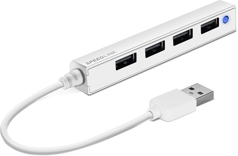 SpeedLink USB Hub 4 port slim bijeli