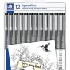 Flomaster za tehničko crtanje pk12 pigment liner Staedtler 308-9 TB12 blister