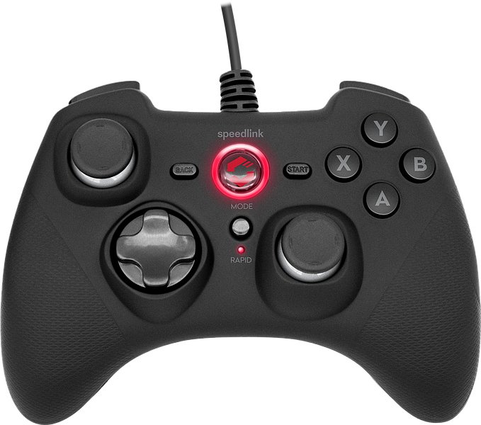 SpeedLink Rait gamepad žični crni PC/PS3/Switch/OLED