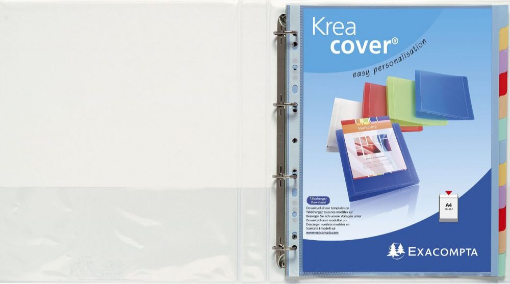 Mapa uložna 4D ringa-fi20 mm/hrbat-34 mm A4 Exacompta 51841E bijela