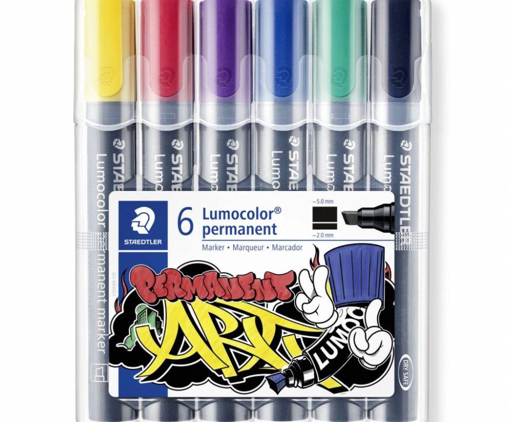 Alternative view of Marker permanentni 2-5 mm pk6 Lumocolor Staedtler 350 WP6-1 sortirano blister!!