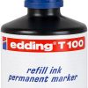 Tinta za marker permanentni  100 ml Edding T100 plava