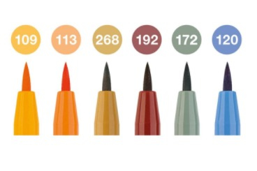 Set Pitt artist brush B 6boja Harvest Faber-Castell 167179 blister - Slika 2