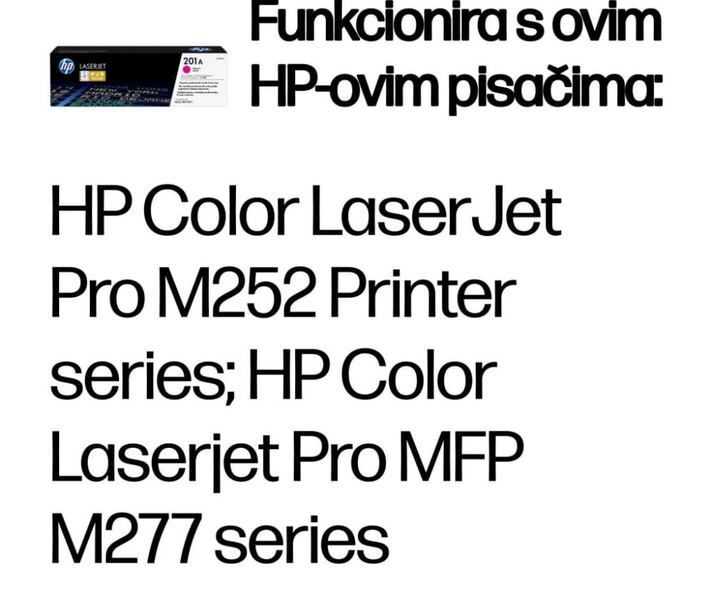 Alternative view of HP 201A Tonercartridge magenta