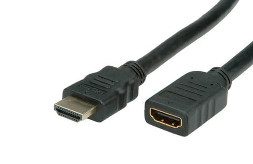 Roline VALUE HDMI produžni kabel sa mrežom, HDMI M - HDMI F, 1.0m