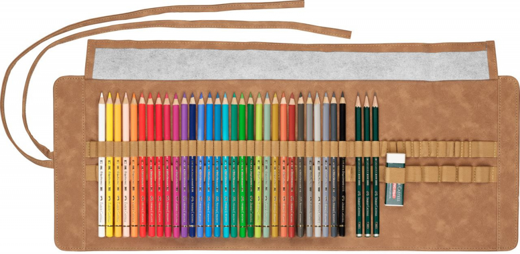 Boje drvene 30boja+pribor u rolo etui Polychromos Faber-Castell 110030 - Slika 3