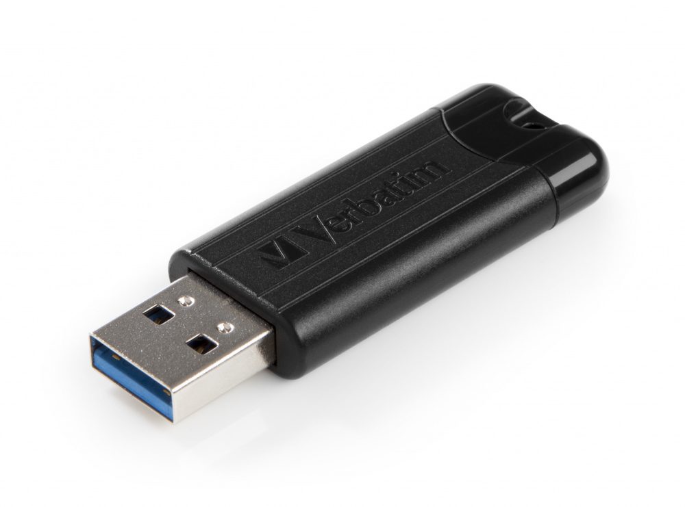 Alternative view of Verbatim PinStripe 256GB USB 3.2 flash drive crni