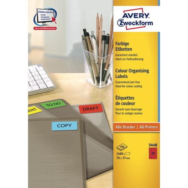 Etikete ILK  70x37 mm pk100L Zweckform 3448 crvene