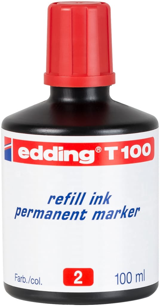 Tinta za marker permanentni 100 ml Edding T100 crvena