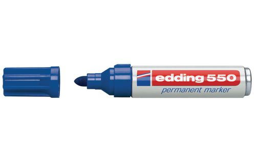 Marker permanentni 3-4 mm Edding 550 plavi