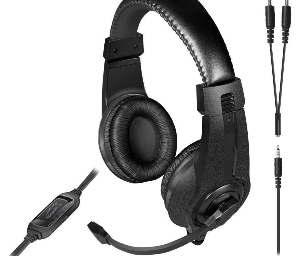 SpeedLink Legatos slušalice s mikrofonom , PC/PS5/PS4/Xbox Series X/S/Switch/OLED/Lite, crne