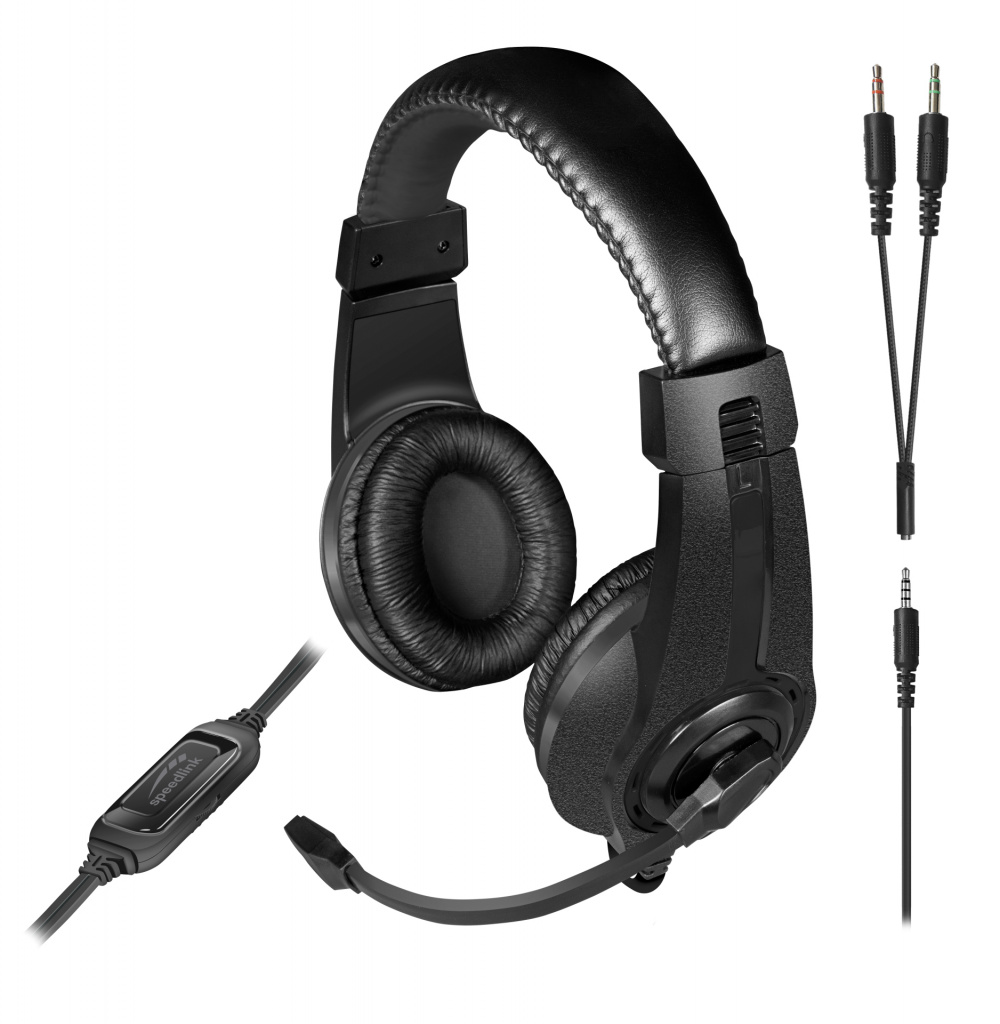 SpeedLink Legatos slušalice s mikrofonom , PC/PS5/PS4/Xbox Series X/S/Switch/OLED/Lite, crne