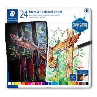 Boje drvene  24boje metalna kutija Super Soft Design Journey Staedtler 149C M24!!