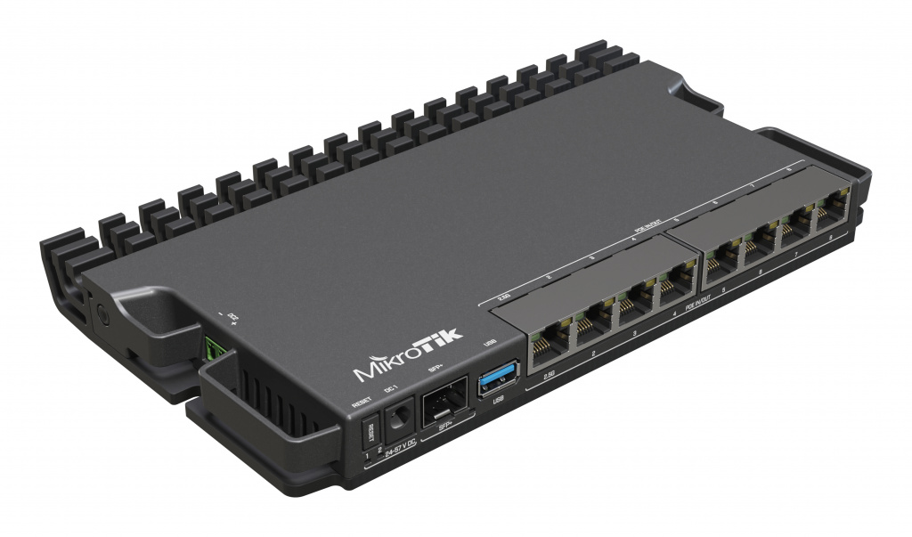 Mikrotik RouterBOARD RB5009UG+S+IN, ARMv8 CPU, 1GB DDR4 RAM, 1GB NAND, 1×2.5Gbit LAN, 7×1Gbit LAN, 1xSFP+ port, RouterOS L5, metalno desktop kućište, PSU - Slika 2