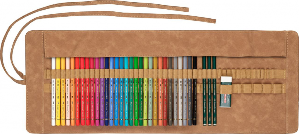 Boje drvene 30boja+pribor u rolo etui Polychromos Faber-Castell 110030 - Slika 2