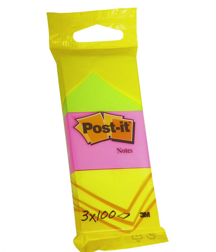 Blok samoljepljiv 38x51 mm 3x100L 3M.6812 neon sort blister