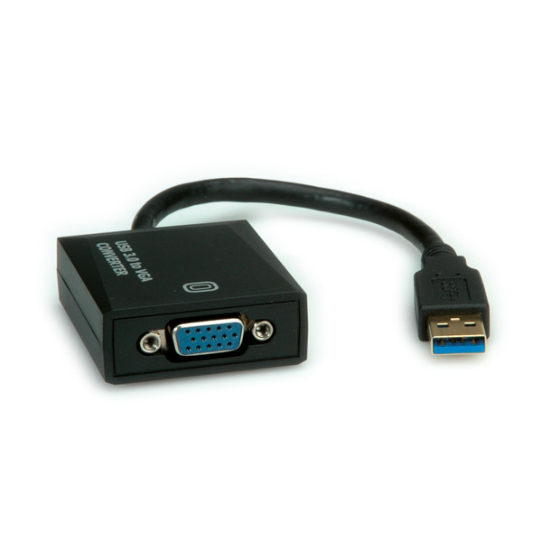 Alternative view of Roline VALUE adapter USB3.2 Gen1 - VGA M/F, 0.15m