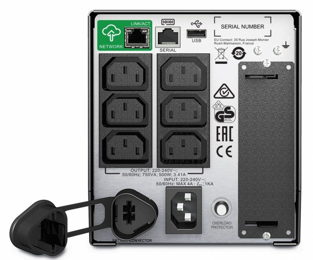 Alternative view of UPS APC 750VA SMT750IC SmartConnect