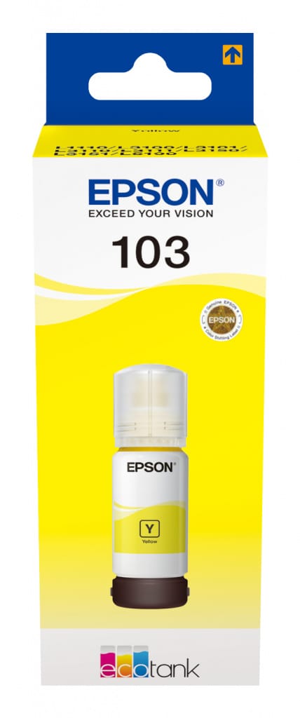 Tinta Epson 103 Yellow T00S4 EcoTank L3150 C13T00S44A