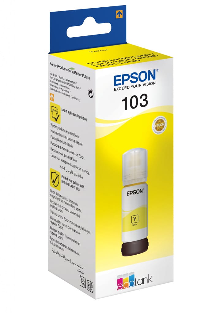 Tinta Epson 103 Yellow T00S4 EcoTank L3150 C13T00S44A - Slika 2
