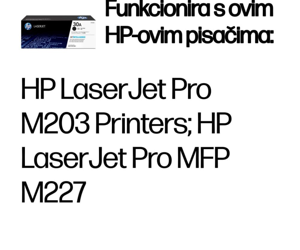 Alternative view of HP 30A LaserJet Black Toner