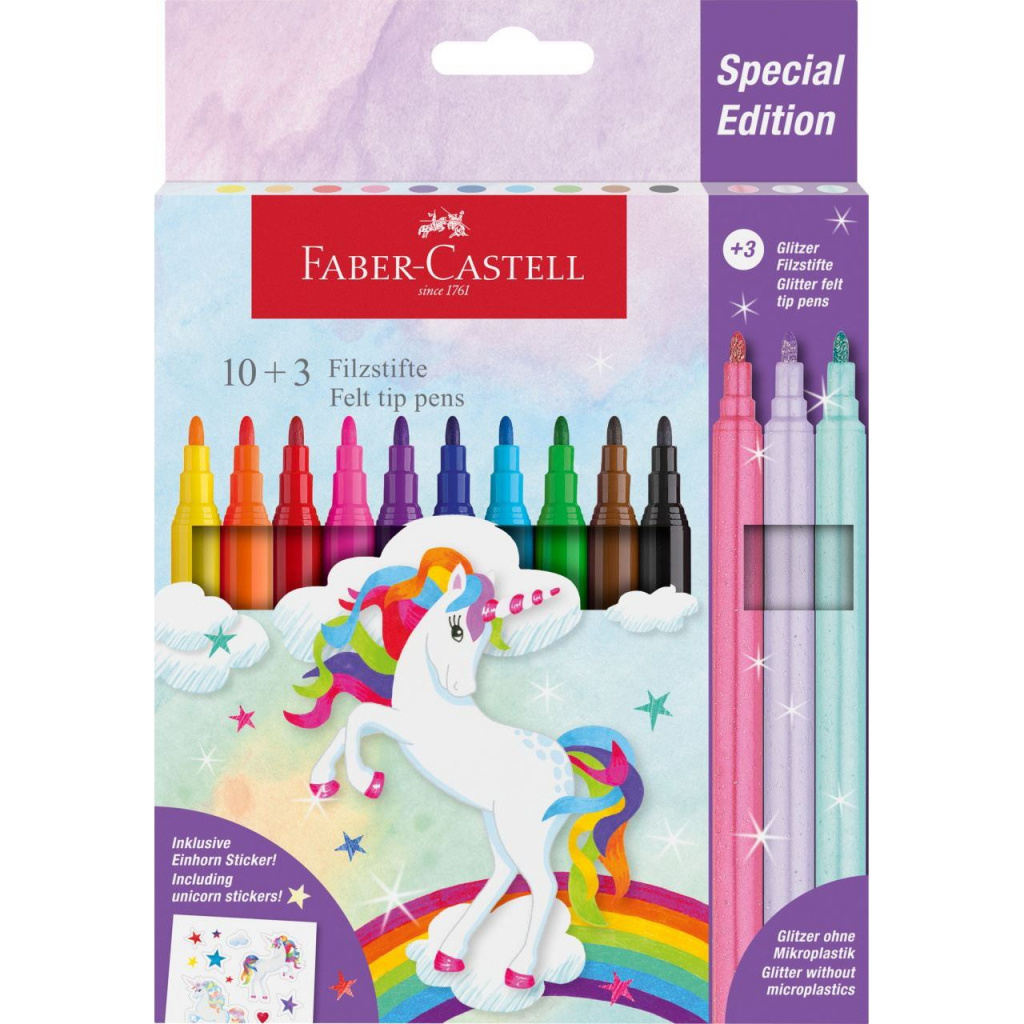 Flomaster školski 10+3boje Unicorn Faber Castell 554213 blister - Slika 2