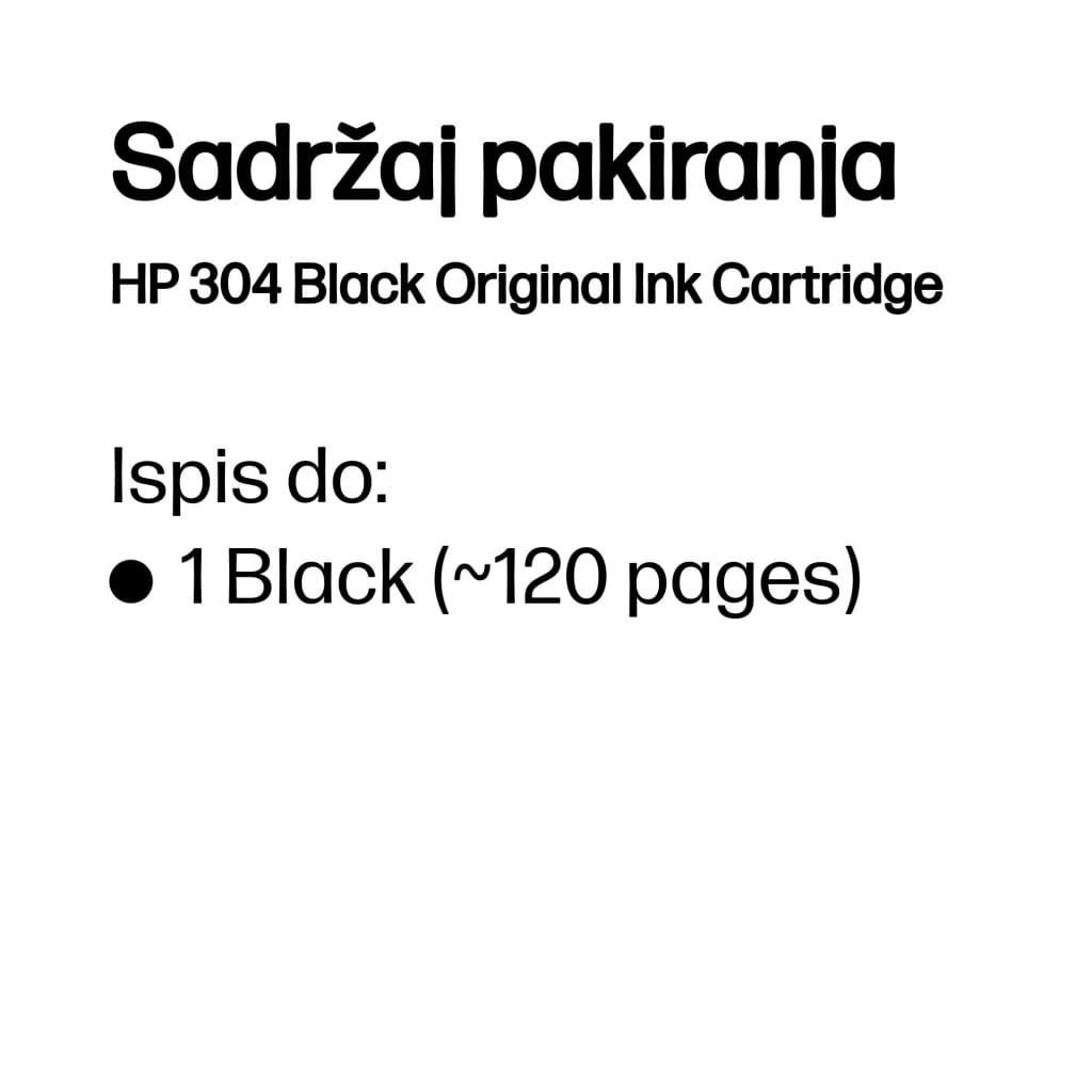 Tinta HP No.304 Black N9K06AE - Slika 5
