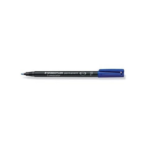 Marker permanentni 0,6 mm reciklirani Lumocolor Staedtler 318-3 plavi