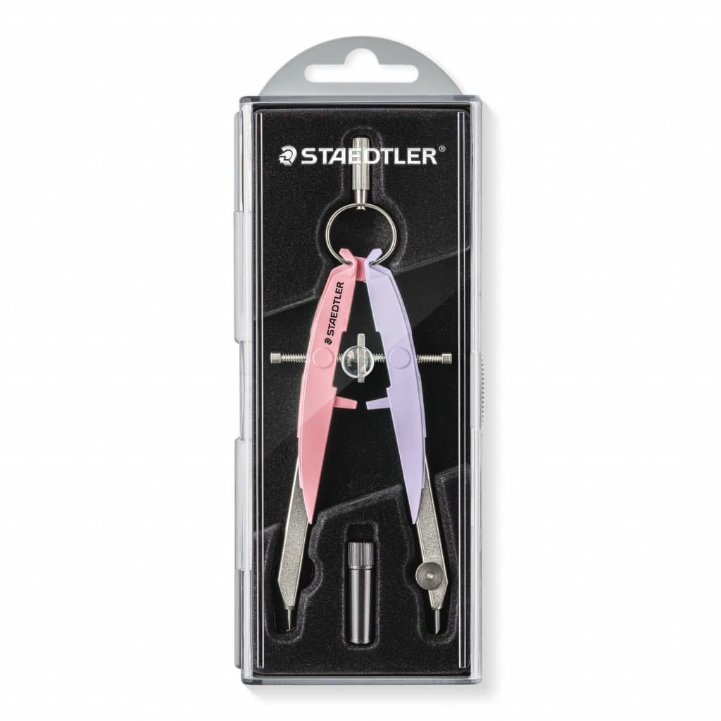 Šestar s preciznim podešavanjem Mars Comfort Pastel Staedtler 556 00-PA2 rozo/ljubičasti blister