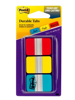 Zastavica 25,4x38 mm 3bojex22L super čvrste Post-it 3M.686-RYB blister