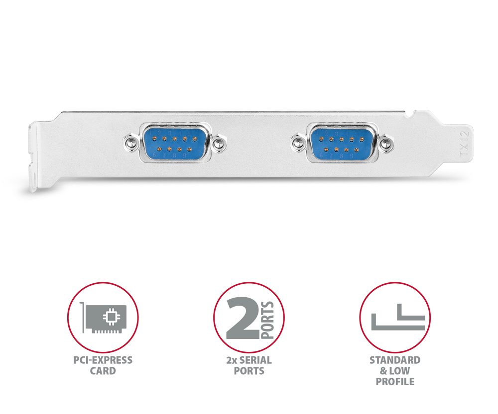 Alternative view of AXAGON PCEA-S2N PCI-Express Adapter 2x Serial Port+LP limić