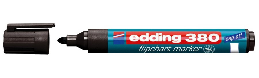 Marker Flipchart Edding 380 crni 1.5-3mm okrugli vrh