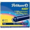 Tinta za nalivpero patrone pk6 4001 Pelikan 301184 plavo/crna