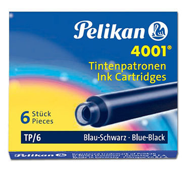 Tinta za nalivpero patrone pk6 4001 Pelikan 301184 plavo/crna