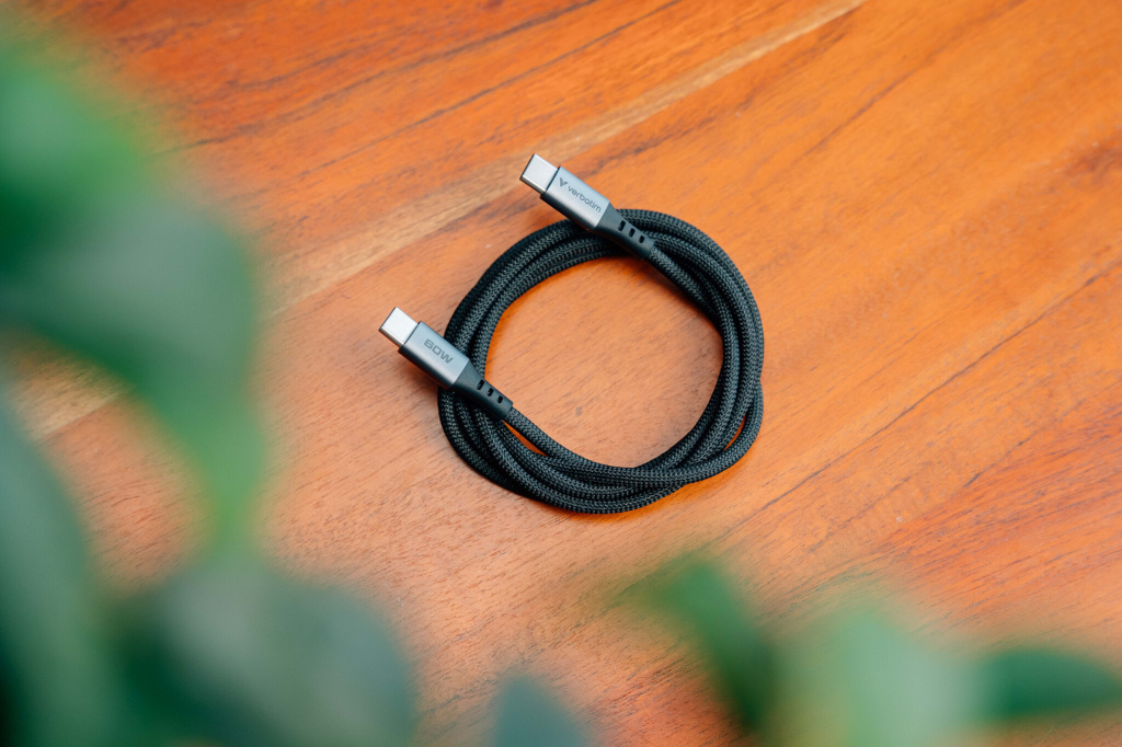 Verbatim Sync & Charge kabel USB-C na USB-C, M/M, 60W PD3.0/QC3.0, crni, 1.2m - Slika 7