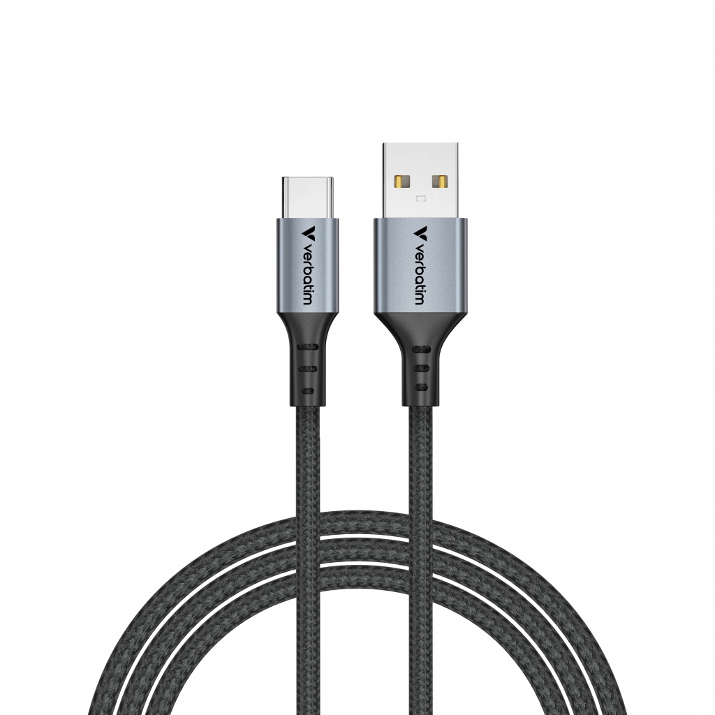 Verbatim Sync & Charge kabel USB-A na USB-C, M/M, 18W QC3.0, crni, 1.2m - Slika 3