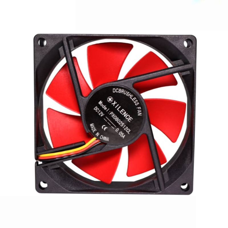 Xilence hladnjak za kućište 80×80×25mm, crno/crveni