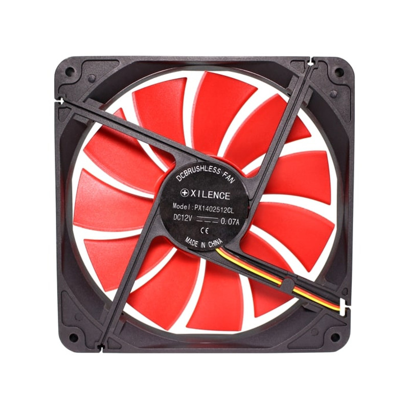 Xilence hladnjak za kućište 140×140×25mm, crno/crveni