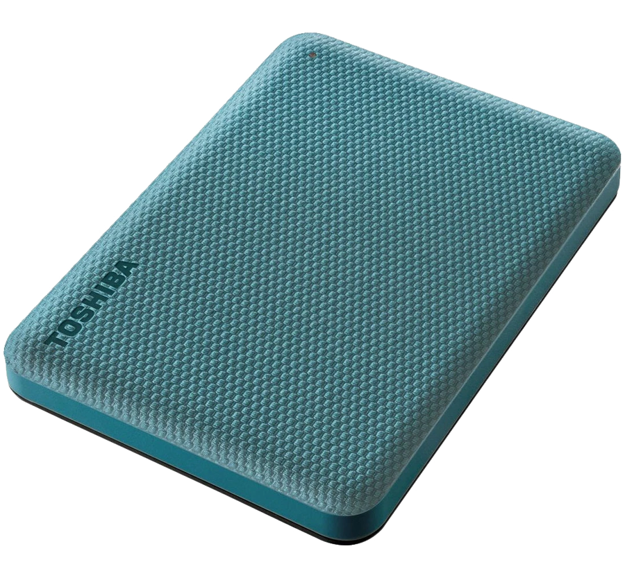 Alternative view of HDD Extern TOSHIBA CANVIO Advance 2TB, 2.5", USB 3.2 Gen1 (5Gbit/s), Backup and Security software, Textured Green, 149g